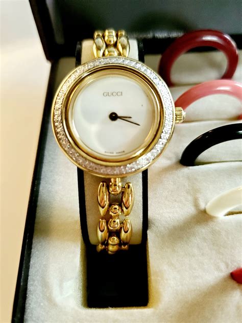 buy vintage gucci watch|vintage gucci watch with bezels.